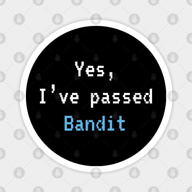 Passed BANDIT (White W Blue): A Cybersecurity Design Magnet by McNerdic